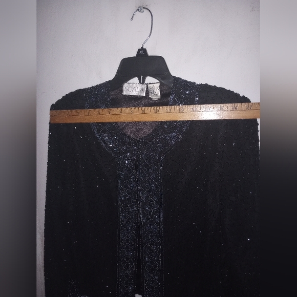 SCALA Silk beaded & sequined jacket blazer - Picture 4 of 12